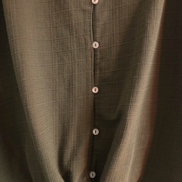 Lucky Brand Olive green Sleeveless Button Down Tank Top - Picture 3 of 6